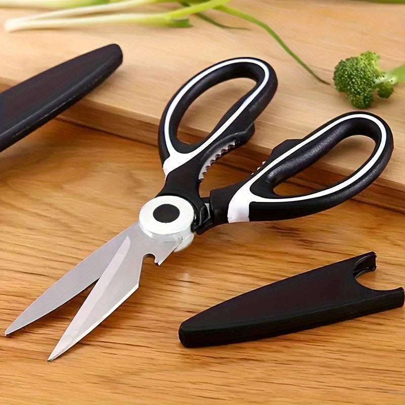 Heavy-Duty Stainless Steel Kitchen Scissors - Multifunctional Food Shears For Duck, Fish, Meat, Chicken Bones, Pizza & Salad - Perfect For Bbqs & Home Use