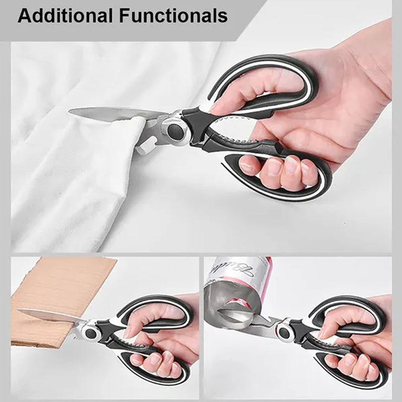 Heavy-Duty Stainless Steel Kitchen Scissors - Multifunctional Food Shears For Duck, Fish, Meat, Chicken Bones, Pizza & Salad - Perfect For Bbqs & Home Use