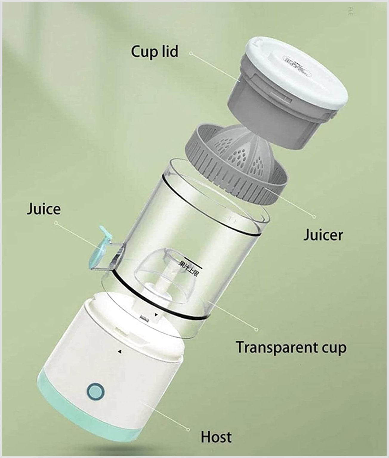 Portable Electric Rechargeable Citrus Fruit Juicer